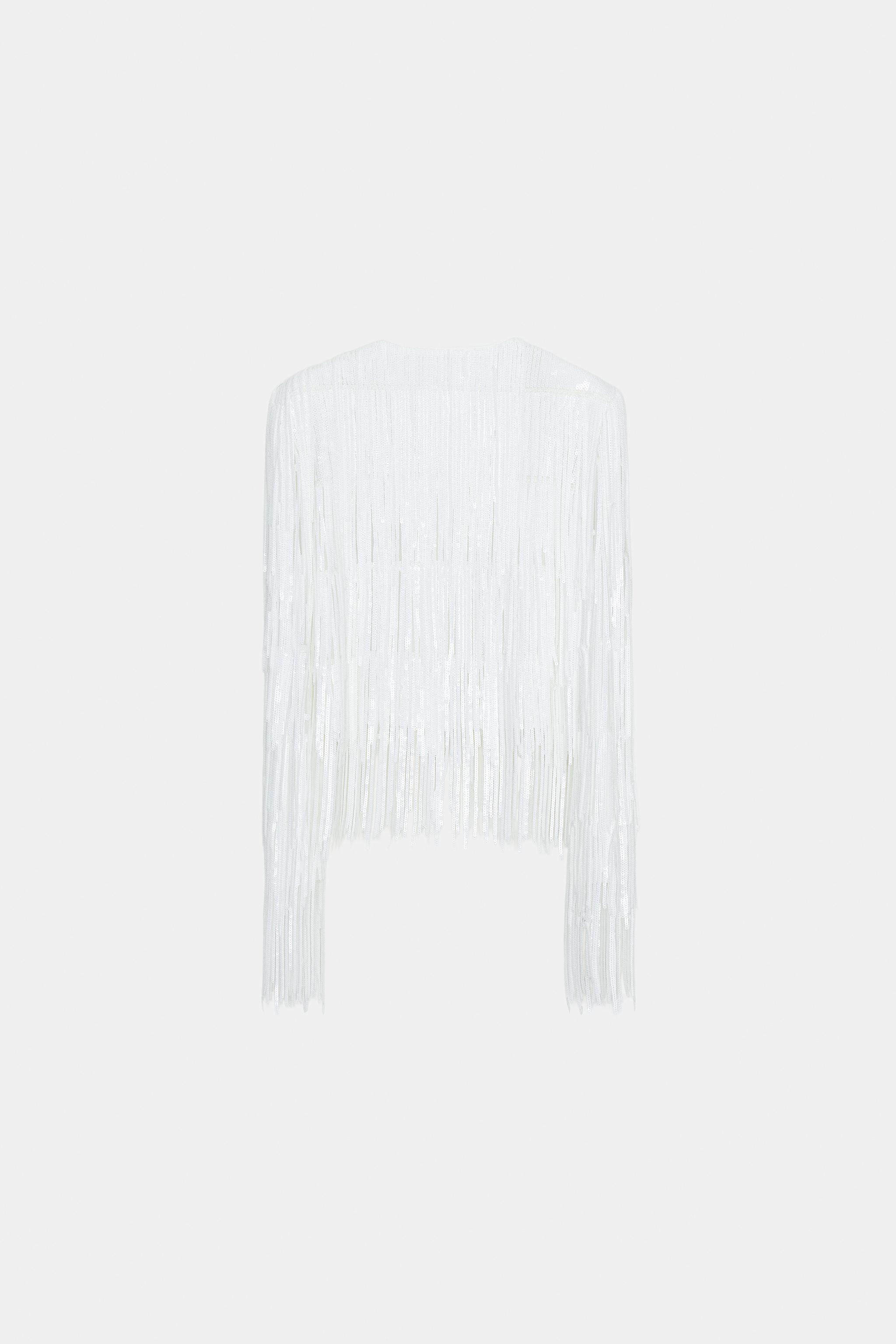 ZW COLLECTION SEQUIN FRINGE JACKET